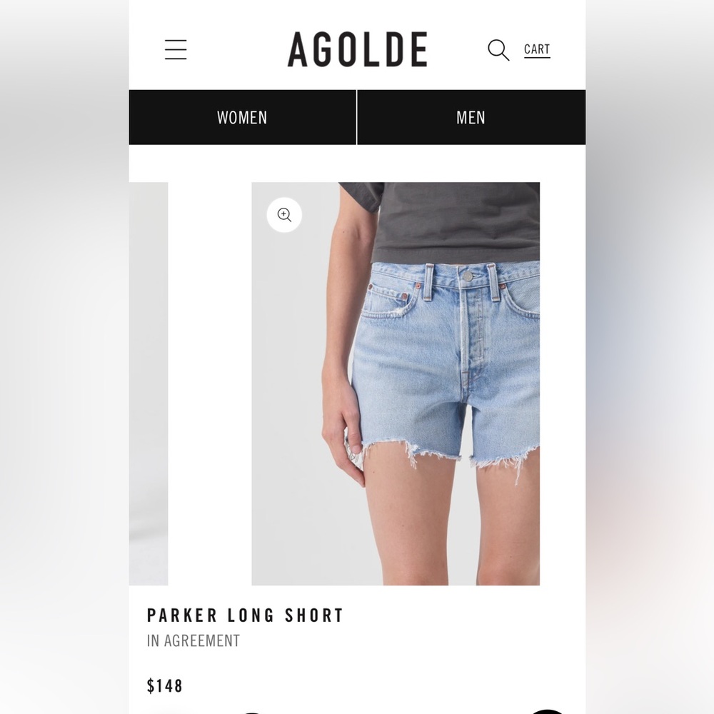Agolde jean shorts